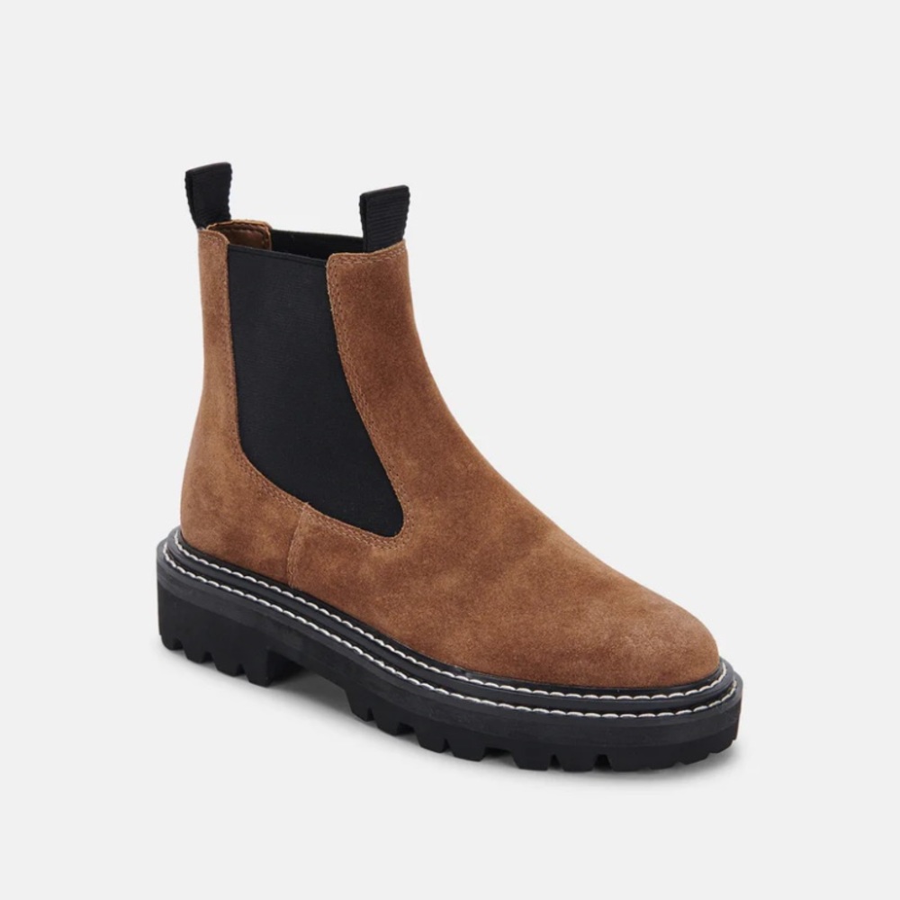 Dolce Vita Brown Suede Moana Chelsea Boots